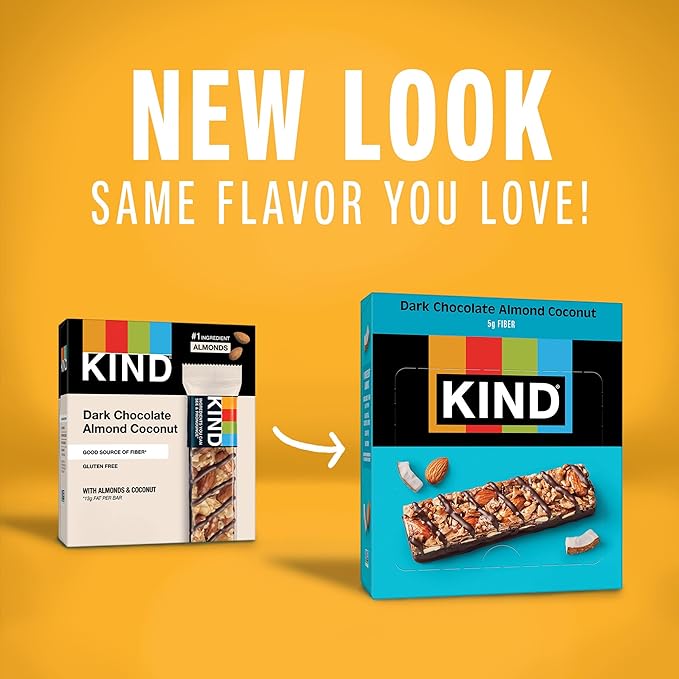 KIND Bars, Dark Chocolate Almond & Coconut, Healthy Snacks, Gluten Free, 12 Count