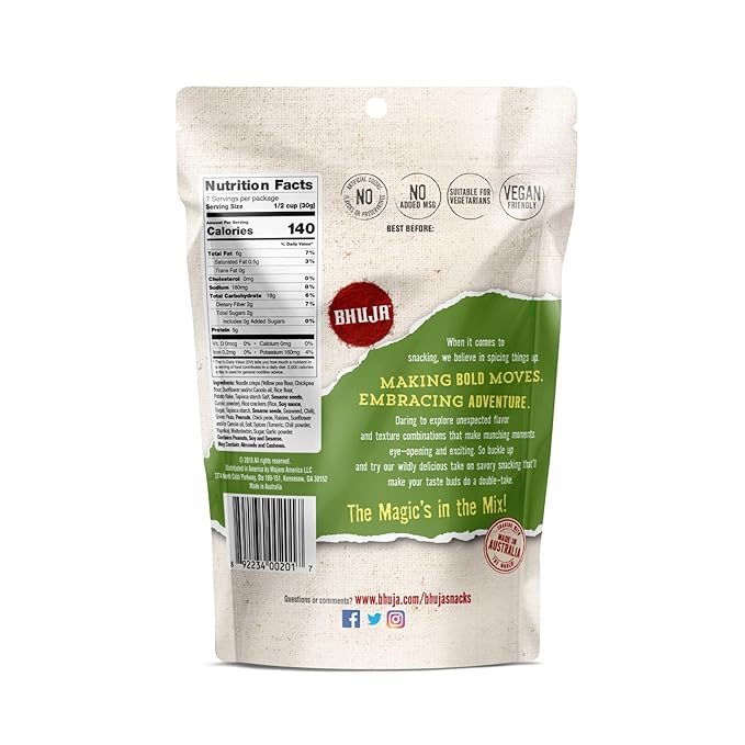 Bhuja Cracker Mix, 7-ounce Bags (Pack of 6)