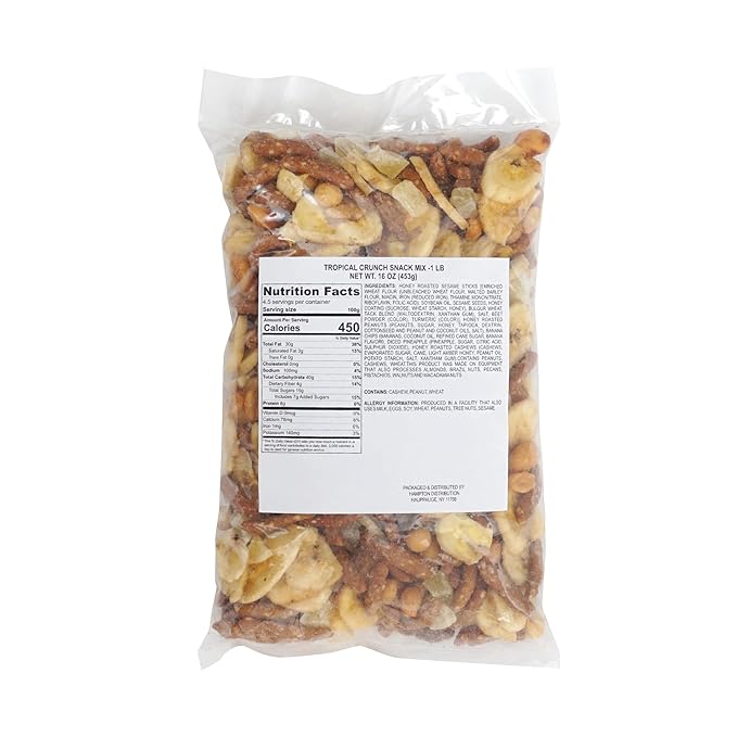 Tropical Crunch Snack Mix, 1 Pound Bulk Bag, Hampton Distribution
