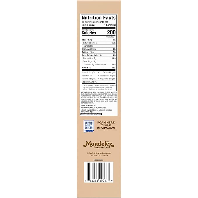Clif, Bar Luna White Chocolate Macadamia 15 Count, 25.35 Ounce