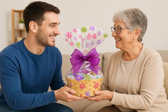 Handcrafted Gift Basket with Chocolates, Cookies, Snacks & Candy. Perfect for Birthdays, Sympathy, Holidays, Clients & Thank You Gifts (Small: $49.99, Mothers Day)