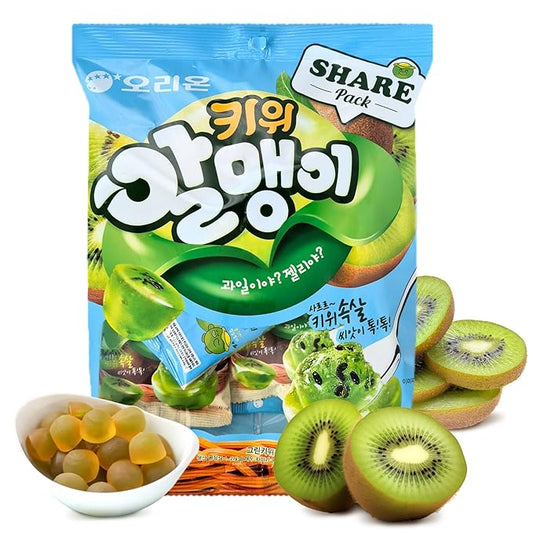 COELO Peelable Kiwi Gummy 36g x 6Pack (7.6oz) | 4D Tropical Peeling Candy | Soft Filling Rich Fruits Flavor Jelly | Fun Chewy Shareable Treats Single Serve Pack | Party Office School 알맹이 Korean Snack