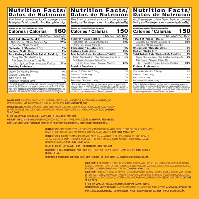 Bauducco Wafer Cookies, Assorted, Chocolate, Vanilla, and Strawberry, 60 oz (Pack of 12) - Crispy & Delicate Wafer Cookies With 3 Delicious, Indulgent Decadent Layers of Flavored Cream.
