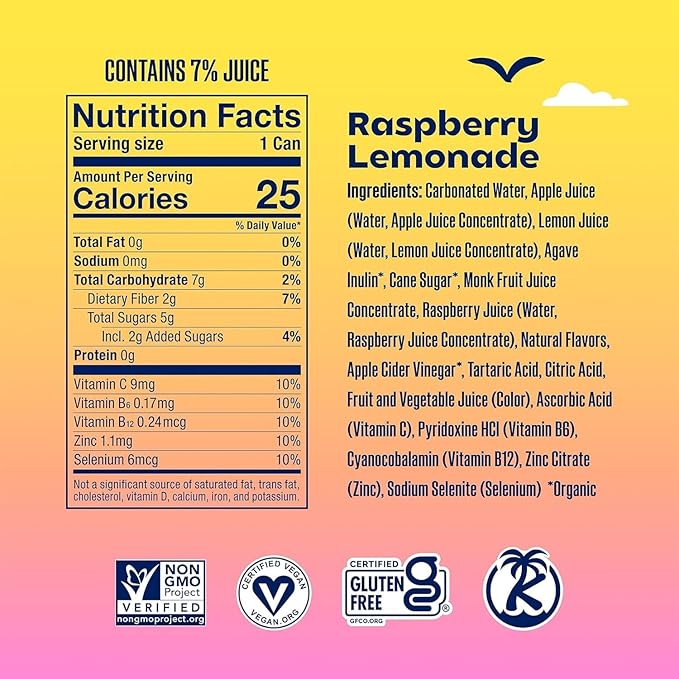 SunSip Prebiotic Soda With Benefits - Gut-Healthy Beverage with Vitamins and Minerals, Soda Alternative, Naturally Sweetened with 6g of Sugar or less, 11.5 oz (12 Pack) Soda Sampler Variety Pack