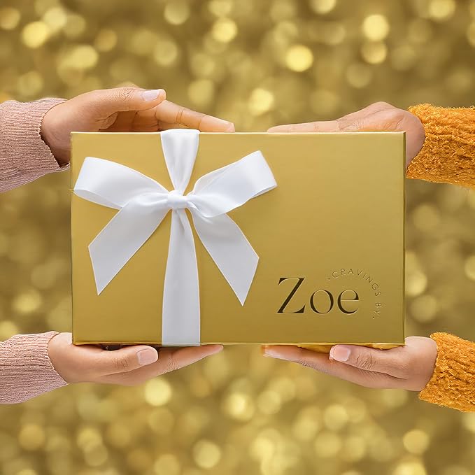 CRAVINGS BY ZOE Valentines Day and Birthday Chocolate Covered Cookies Gift Basket | 6 Count | Kosher Milk & Dark Belgian Chocolate Gourmet Food Gift Box | Birthday, Thank You, Candy Gifting Men Women Him Her Mom