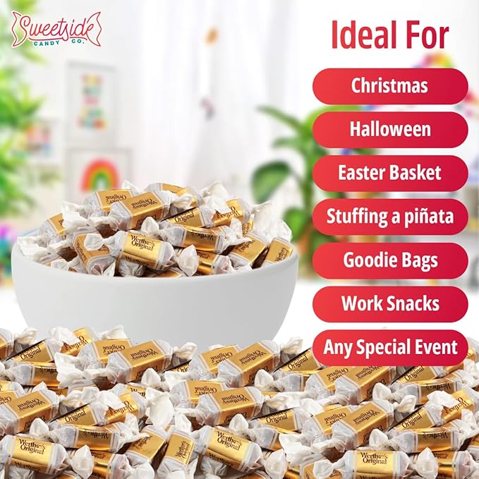 Original Soft Caramels, 1lb Pack of Soft Caramel Candy, Perfect Werthers Caramel Chews for Home, Work, School, Parties, Holidays and Gift Giving, Ideal for Snacking and Sharing