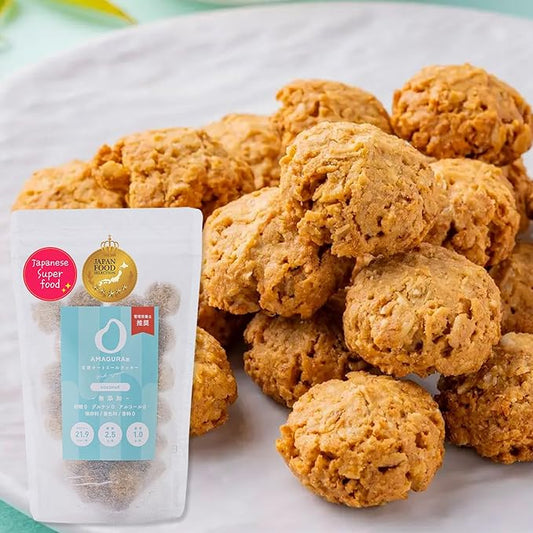 ［AMAGURA］Japanese Amazake Oatmeal Cookies 7oz | Japanese superfood, Natural Healthy Cookies, Probiotics, Gut Health, Gluten Free, Sugar Free, Alcohol Free,Diet cookie,Rich Nutrients and Fiber (Coconuts)