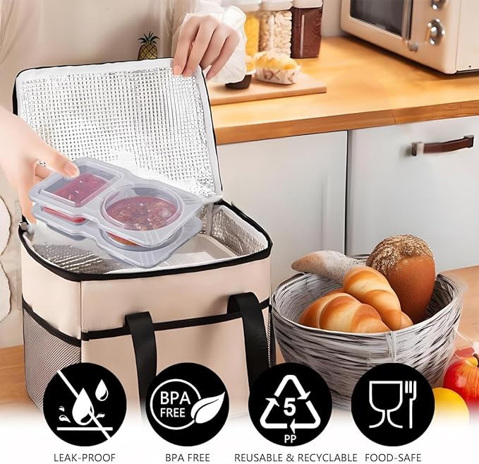 5 Set Reusable Snack Containers with Lids, BPA-Free Leakproof Portion Control Containers for Adults & Kids, Divided Mini Food Storage for Lunch, Salad Dressing, Condiments