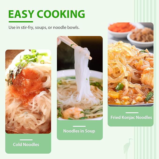Soeos Konjac Noodles, Angel Hair Pasta, 9.5oz (270g), 6 Packs, Kosher, Sugar Free, Gluten Free, Low Calorie Shirataki Noodle