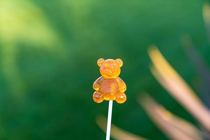 Sparko Sweets Natural Honey Bear Lollipops, 12 Count, No Artificial Ingredients, No Corn Syrup, 1.5 lbs, Made in USA – Perfect for Gifting, Tea Stirring, and Natural Sweet Treats
