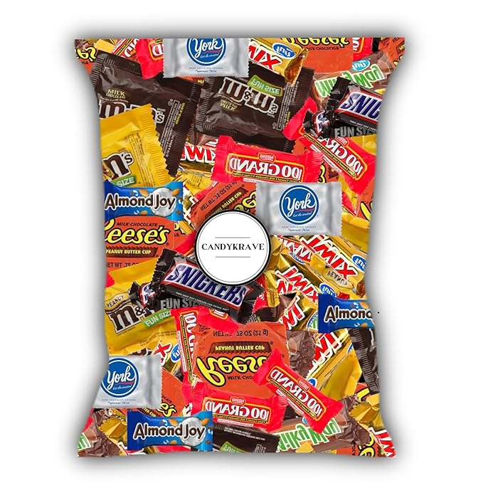 CandyKrave Assorted Chocolate Candy Variety Pack - 3 lbs Fun Size Chocolate Assortment - Individually Wrapped Bulk Chocolate Candy Mix - Delicious Sweets for Kids, Adults, Pantry, Office & Birthdays