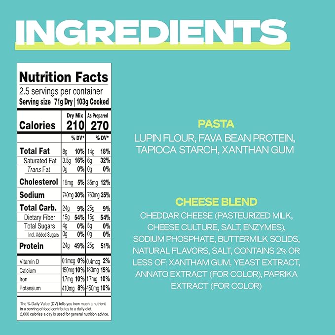 Kaizen Pasta Mac & Cheese Variety Pack - High Protein (24g), Low Carb, Keto- Friendly, Gluten-Free, Non-GMO - 6.4 Ounces (Pack of 4) Classic & White Cheddar