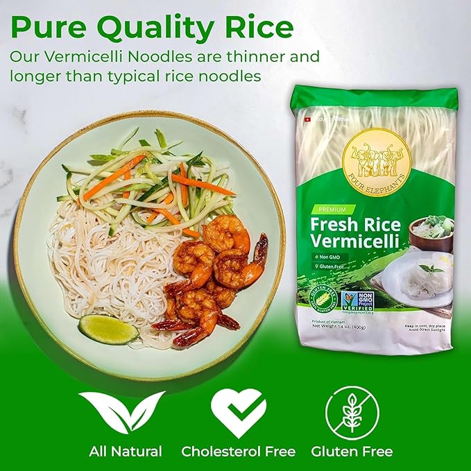 Authentic Asian Pantry Spicy Ramen Noodles 4 Pack + FREE Four Elephants Rice Vermicelli | Korean Ramen Soup + Thin Rice Noodles | Easy Meal Kit, Non-GMO, Gluten-Free