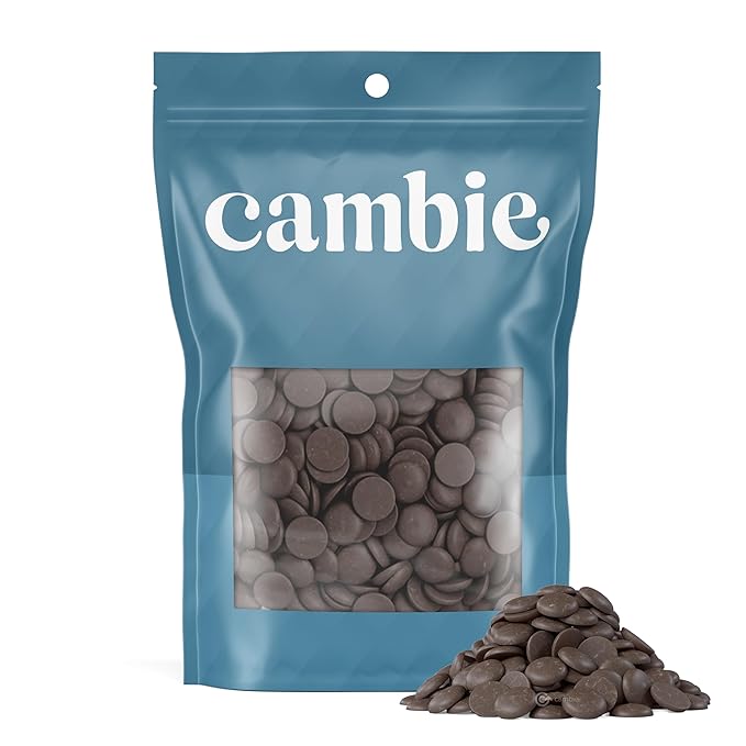 Cambie Dark Chocolate Wafers, Melting Chocolate Candy Melts - 5 Pounds Baking Dark Chocolate For Dipping Chocolate Melts, Enrobing & Molding