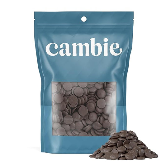 Cambie Dark Chocolate Wafers, Melting Chocolate Candy Melts - 5 Pounds Baking Dark Chocolate For Dipping Chocolate Melts, Enrobing & Molding