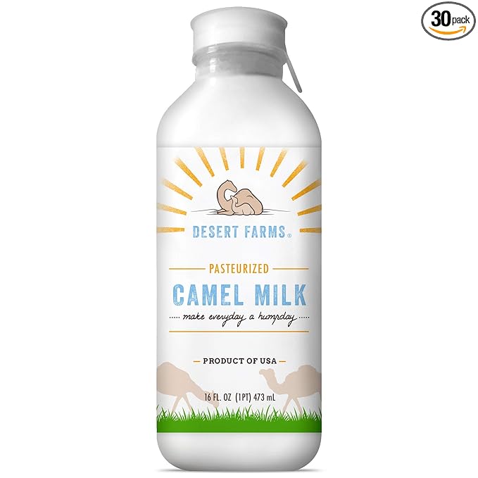Milk Camel Fresh Organic Frozen - Fresh Flavor with Health Benefits - Pure & Natural Grade A - Allergen Free Milk - Made In The USA [ 30 Pack ]