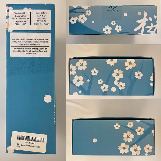 Japanese Snacks & Candy Dagashi with English Pamphlet 30 Pieces Custom Gift Set (Box)