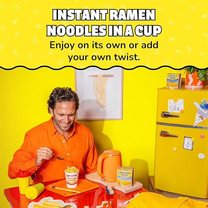 Maruchan Instant Lunch Ramen Noodles, Cheddar Cheese Flavor – Japanese-Style Instant Noodle Soup, Quick & Easy Meal – 2.25 Oz Cup, Pack of 12