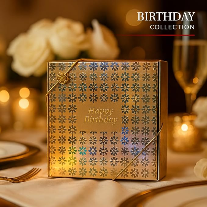 Laumière Gourmet Fruits - Superfood Parfait Collection [Birthday Edition] - Square (16 Pcs) - Happy Birthday Gifts for Women - All Natural Birthday Food Gifts - Healthy Birthday Gift