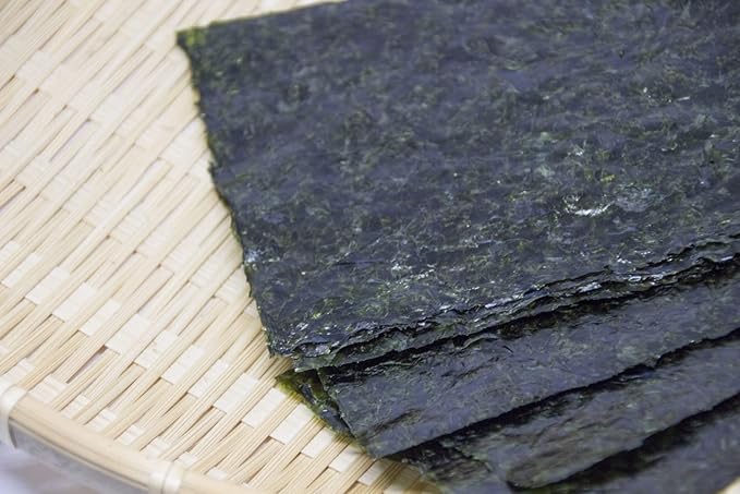 Norisuke Roasted Seaweed for a hand-rolled sushi premium half cut 50 sheets,Product of Ariake,Japan highest grade in Japan