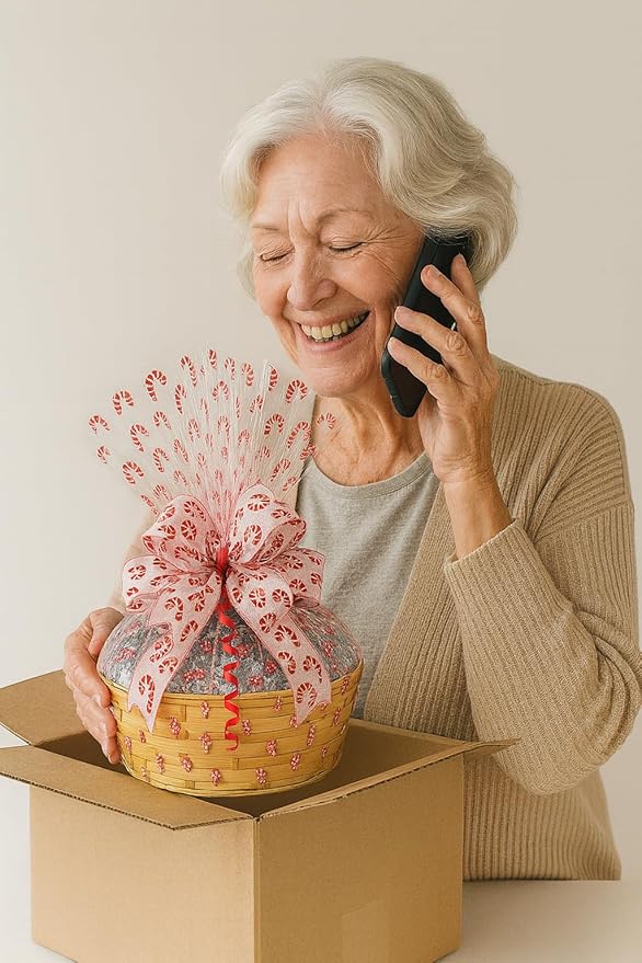 Handcrafted Gift Basket with Chocolates, Cookies, Snacks & Candy. Perfect for Birthdays, Sympathy, Holidays, Clients & Thank You Gifts (Standard: $64.99, Christmas)