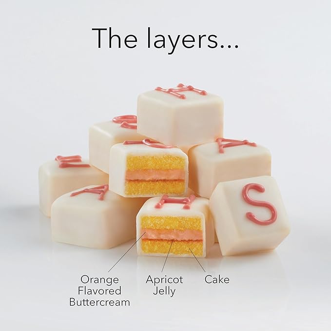 The Wisconsin Cheeseman Mini Easter Petits Fours: A Delightful Cake Assortment of Decadent Petit Four Layer Cakes, and Gourmet Easter Treats - A Gift of 36 (.25 oz. each) for Your Easter Basket