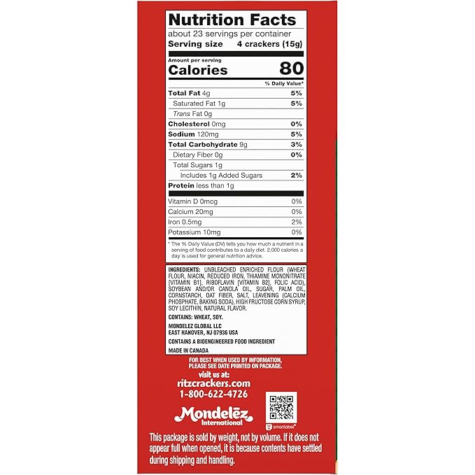 RITZ Football Shapes Original Crackers, Snacks for Kids and Adults, Party Snacks, Limited Edition, 12.3 oz