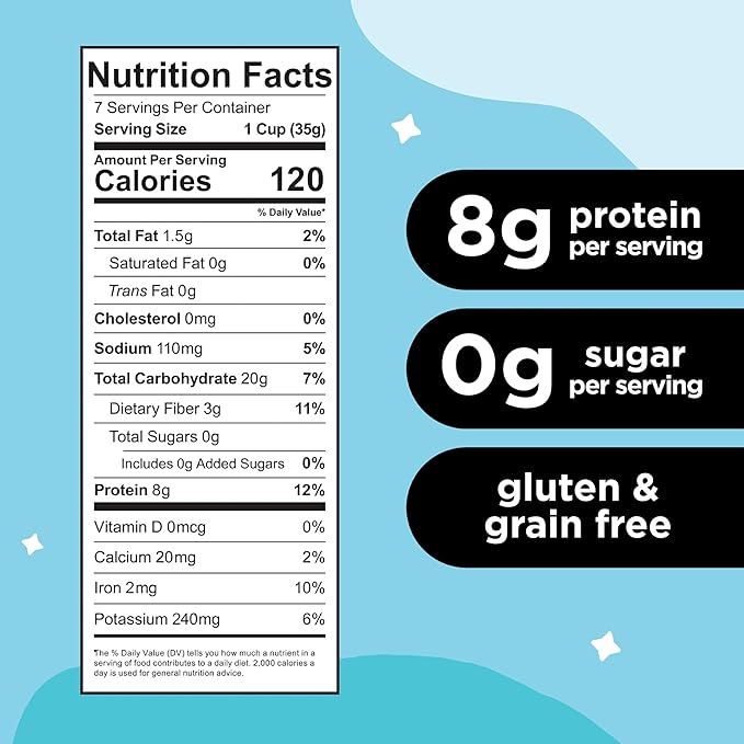 Three Wishes Grain-Free & Protein Cereal - Healthy, Sugar-Free & Gluten-Free Breakfast Cereal - Low Carb, Plant-Based, Vegan & Non-GMO - Unsweetened, 6-Pack