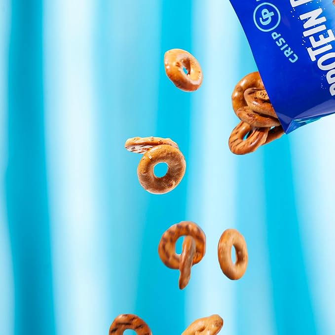 Crisp Power High Protein Pretzels, Sea Salt, High Protein Snack, 28G Protein, Low Carb, Crunchy, No Added Sugar, Keto-Friendly Snack, 1.75 oz Bags, 24 Pack, Vegan, Plant-Based, Keto