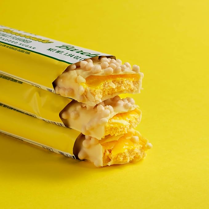 Barebells Protein Bars Lemon Cheesecake - Pack of 12, 20g High Protein Treats - Chocolate Nutrition Bar with 1g Total Sugars - On-The-Go Breakfast or Post-Workout Snack