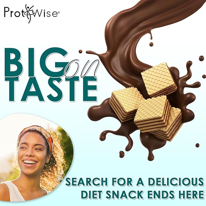 ProtiWise - High Protein Diet Wafer Bar | Lemon Wafers | Healthy Snack | Low Calorie, Low Fat, Low Sugar, Low Carb(2 boxes/10ct)