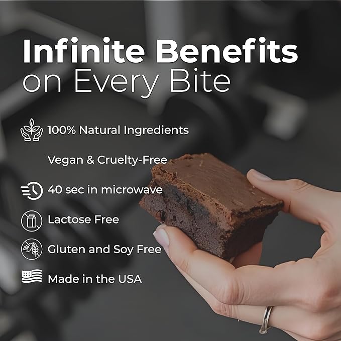 About Time Vegan Protein Brownie Mix 1.5lb - Gluten Free, Dairy Free, Soy Free, 7 Grams of Protein, 5 Grams of Fiber, Healthy Snack
