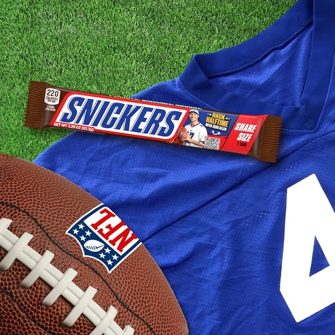 SNICKERS Candy Milk Chocolate Bars, Share Size Bulk Pack, 3.29 oz Bar (Pack of 24)