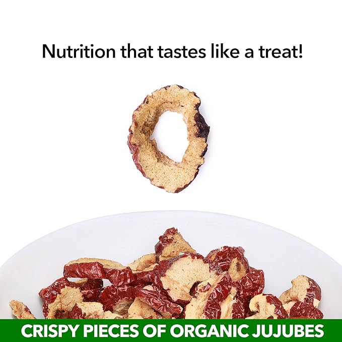 USDA Organic California Grown Pure Jujube Product | JUJUME Crisps | Sweet Jujube Chips | ZERO Added Sugar or Preservatives | All-Natural Healthy Snack | 20-pack 3oz bags
