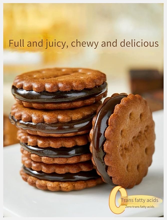 Traditional handcrafted flavor black sugar malt sandwich cookies 9.1oz per bag, individual small packaging, crispy and non-sticky, snack for afternoon tea, nostalgic Taiwanese flavor