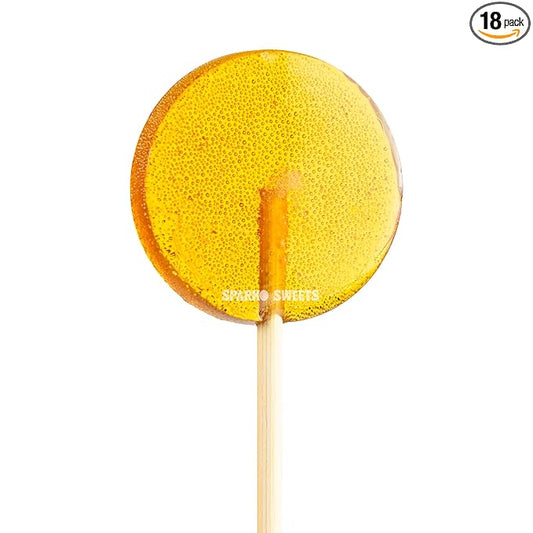 Sparko Sweets Natural Honey Lollipops, 18 Pieces, Handcrafted in USA, No Artificial Ingredients, No Corn Syrup, 0.75 Pound - Perfect for Tea Stirrers, Sore Throat Remedy, and Gifts
