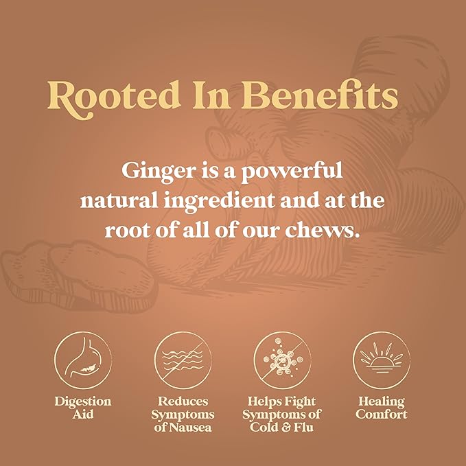 Chimes Peanut Butter Ginger Chews Candy, 1-Pound Bag