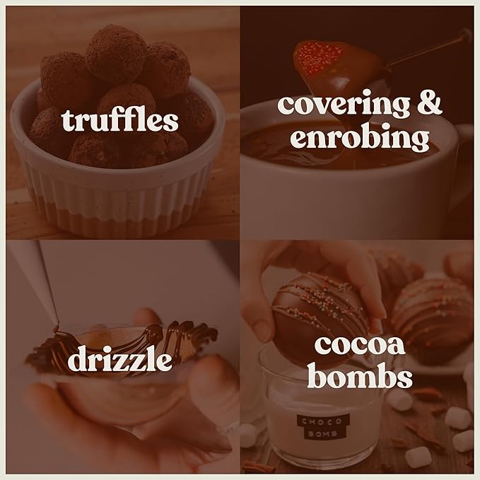Merckens Milk Melting Chocolate - 1 Pound of Premium Quality Milk Candy Melts to make Dubai Chocolate Bar, Cake Pops, Cocoa Bombs, & Homemade Desserts