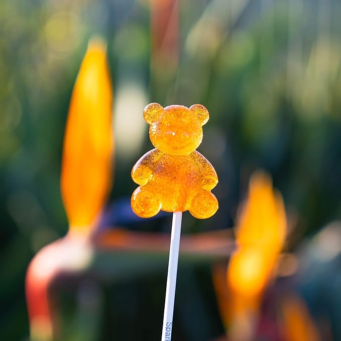 Sparko Sweets Natural Honey Bear Lollipops, 12 Count, No Artificial Ingredients, No Corn Syrup, 1.5 lbs, Made in USA – Perfect for Gifting, Tea Stirring, and Natural Sweet Treats