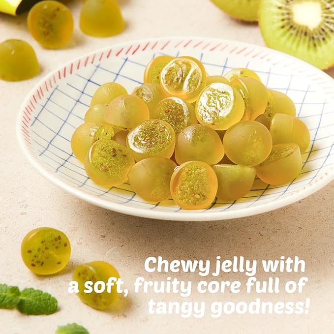 COELO Peelable Kiwi Gummy 67g x 3Pack (Total 7.09oz) | 4D Tropical Peeling Candy Filled Rich Fruits Flavored Jelly Soft Sweet Filling | Fun Chewy Shareable Treats Single Serve Packs Korean Snack 키위젤리
