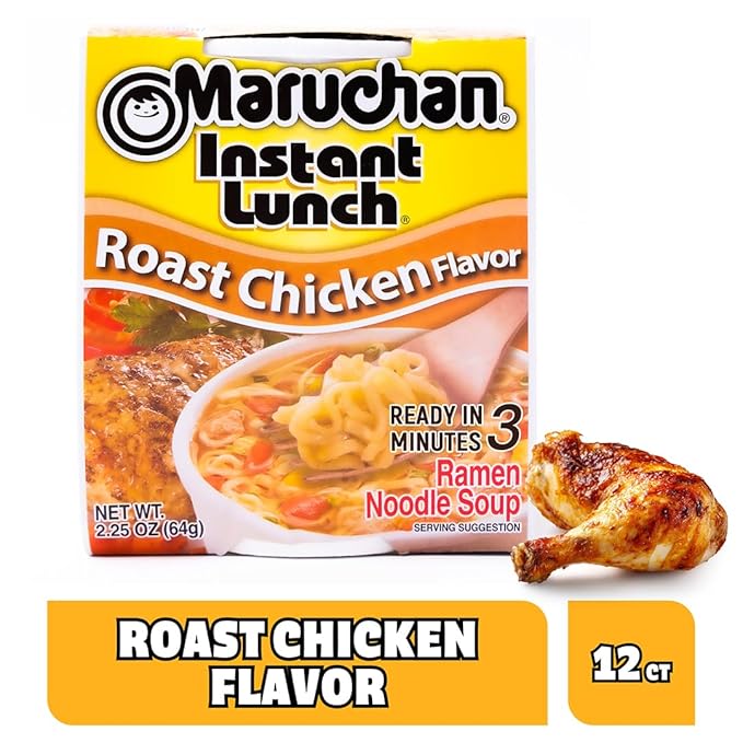Maruchan Instant Lunch Roast Chicken Flavor, 2.25 Oz, Pack of 12