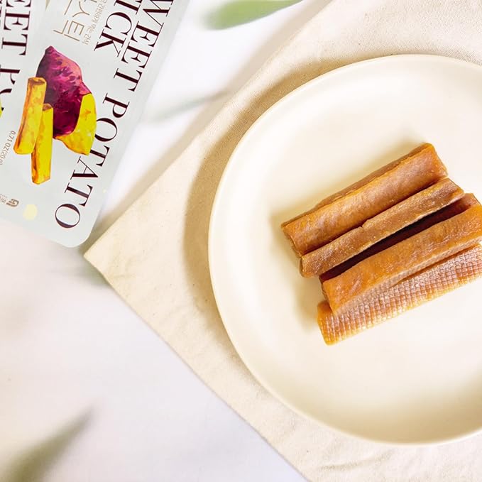 Korean Chewy Sweet Potato Snacks Individually Wrapped [25] – 100% Natural Vegan Sweet Potato Sticks – No Added Sugar, Gluten Free, Non-GMO – Semi-Dried Healthy Treats – Vegan Snacks by Gangwon Export