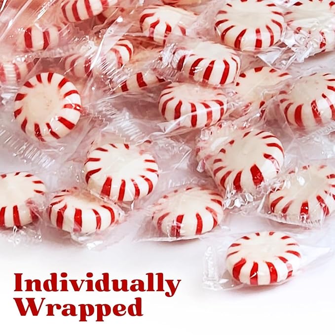 Yumzo Starlight Peppermints Individually Wrapped for On the Go Refreshment, Starlight Mints Hard Candy Individually Wrapped Office Candy Mints, Perfect Peppermint Candies for Office, 3lb