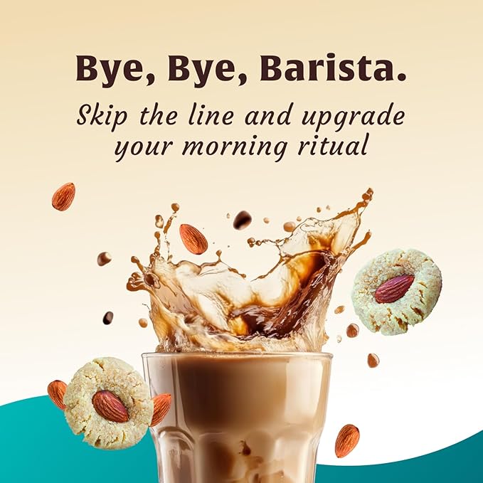 FlavCity Café Sweet Almond Latte - Flavored Instant Coffee Powder Mix with Grass-Fed Whole Milk & Real Almond - Instant Latte Made from Real Ingredients - All In One, Just Add Water (20 Servings)