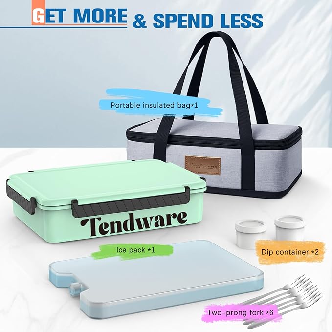 Chilled Portable Snackle Box Container Insulated Bag Keep Food Warm 12 Compartment Divided Serving Tray Reusable Ice Pack Birthday Gift Road Trip Essentials for Charcuterie Snack Picnic