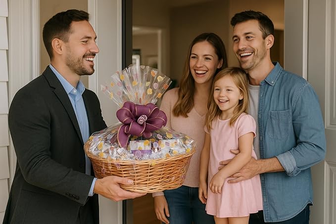 Handcrafted Gift Basket with Chocolates, Cookies, Snacks & Candy. Perfect for Birthdays, Sympathy, Holidays, Clients & Thank You Gifts (Executive: $199.99, Easter)