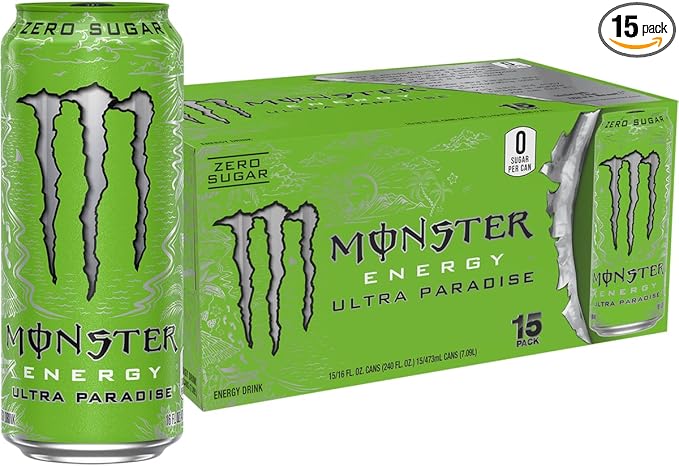 Monster Energy Ultra Paradise, Sugar Free Energy Drink, 16 Ounce | Pack of 15