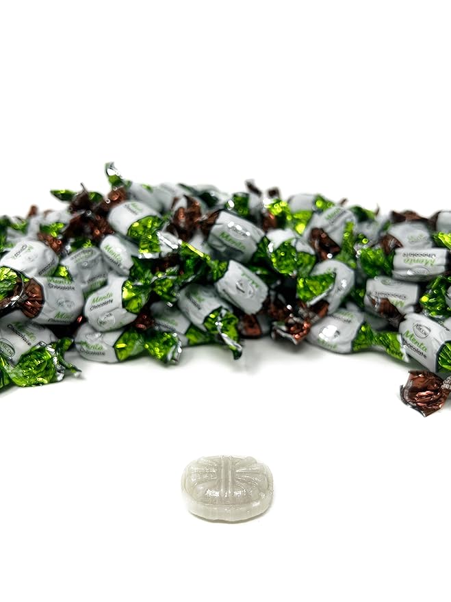 Chocolate Filled Mints - 6 lbs - Refreshing After Dinner Mint Hard Candies Filled with Chocolates - Bulk American Vintage Candy Assortment - Individually Wrapped, 96 oz.