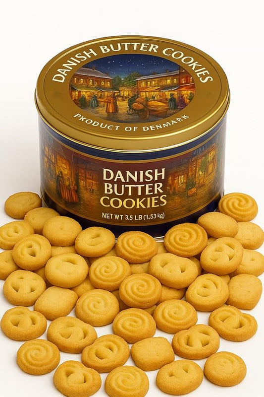 Original Premium Danish Butter Cookies-56.4 Ounce - Christmas Butter Cookie- Best Holiday Present (Pure Butter cookie)- All Natural Ingredients