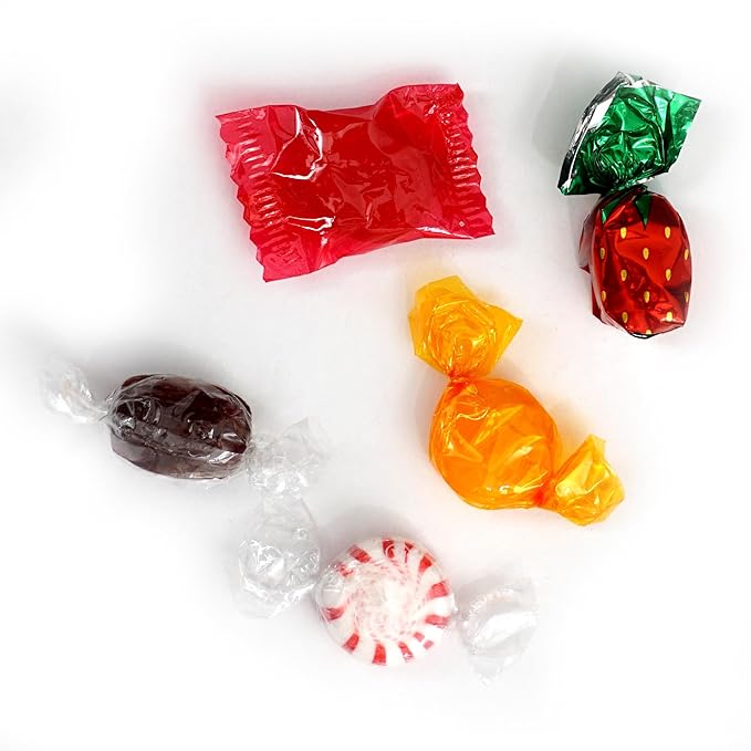 Old Fashioned Hard Candy Assortment, 3 Pound Bulk Candy (Approx. 225 pcs.), Butterscotch, Root Beer Barrels, Strawberry Filled Bon Bons, Cinnamon Discs, Starlight Peppermints